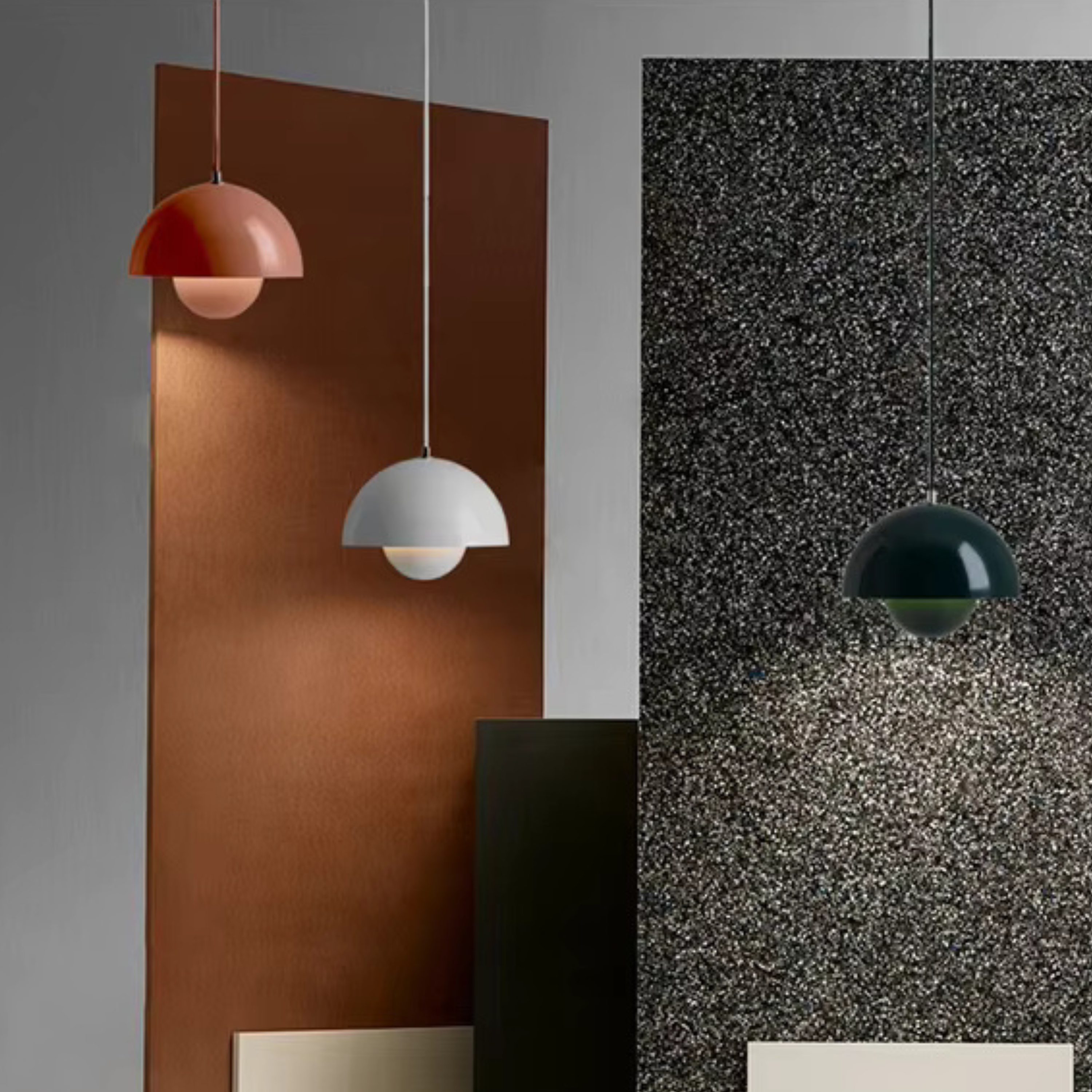 Minimalist Spherical Pendant Light with Warm Dimmable LED