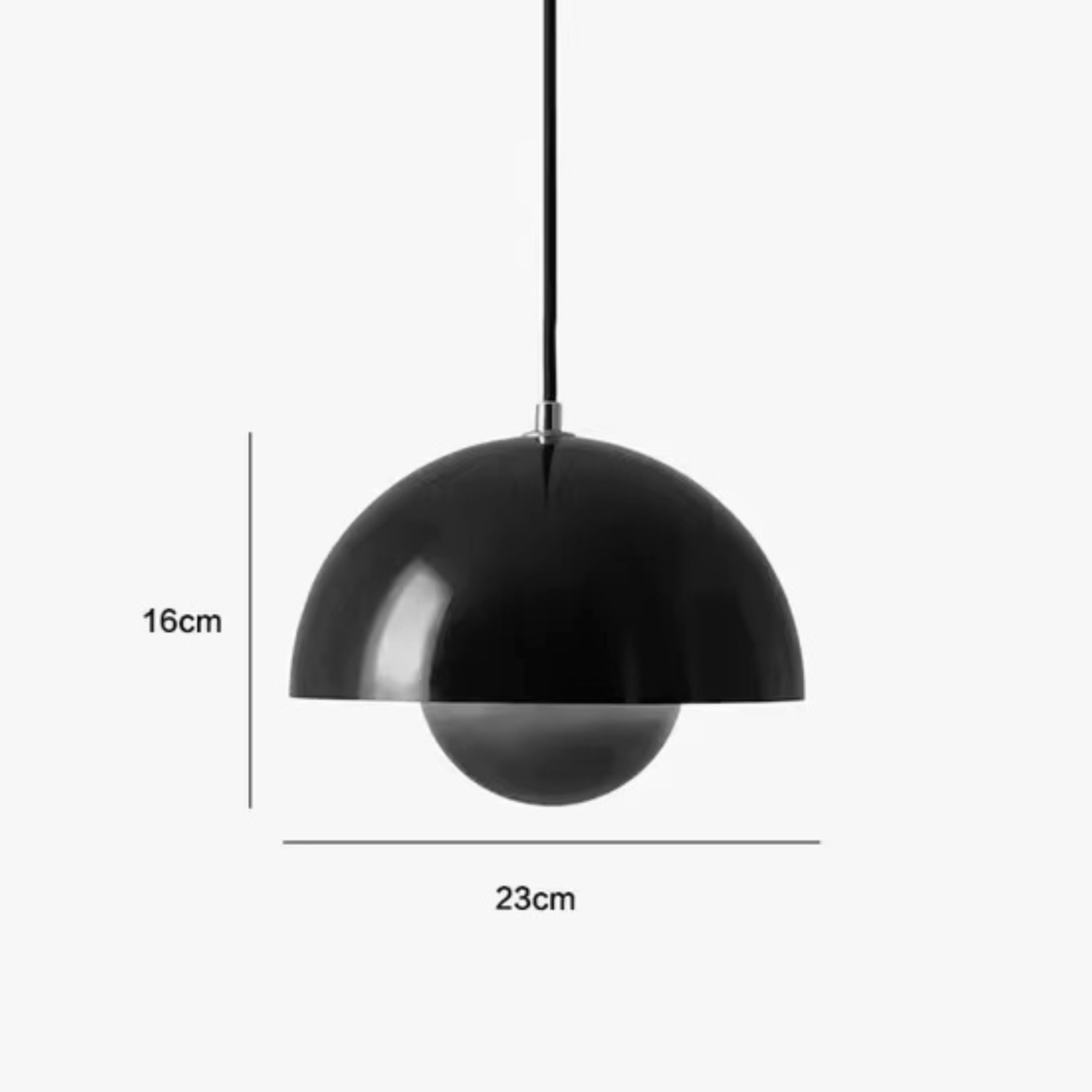 Minimalist Spherical Pendant Light with Warm Dimmable LED