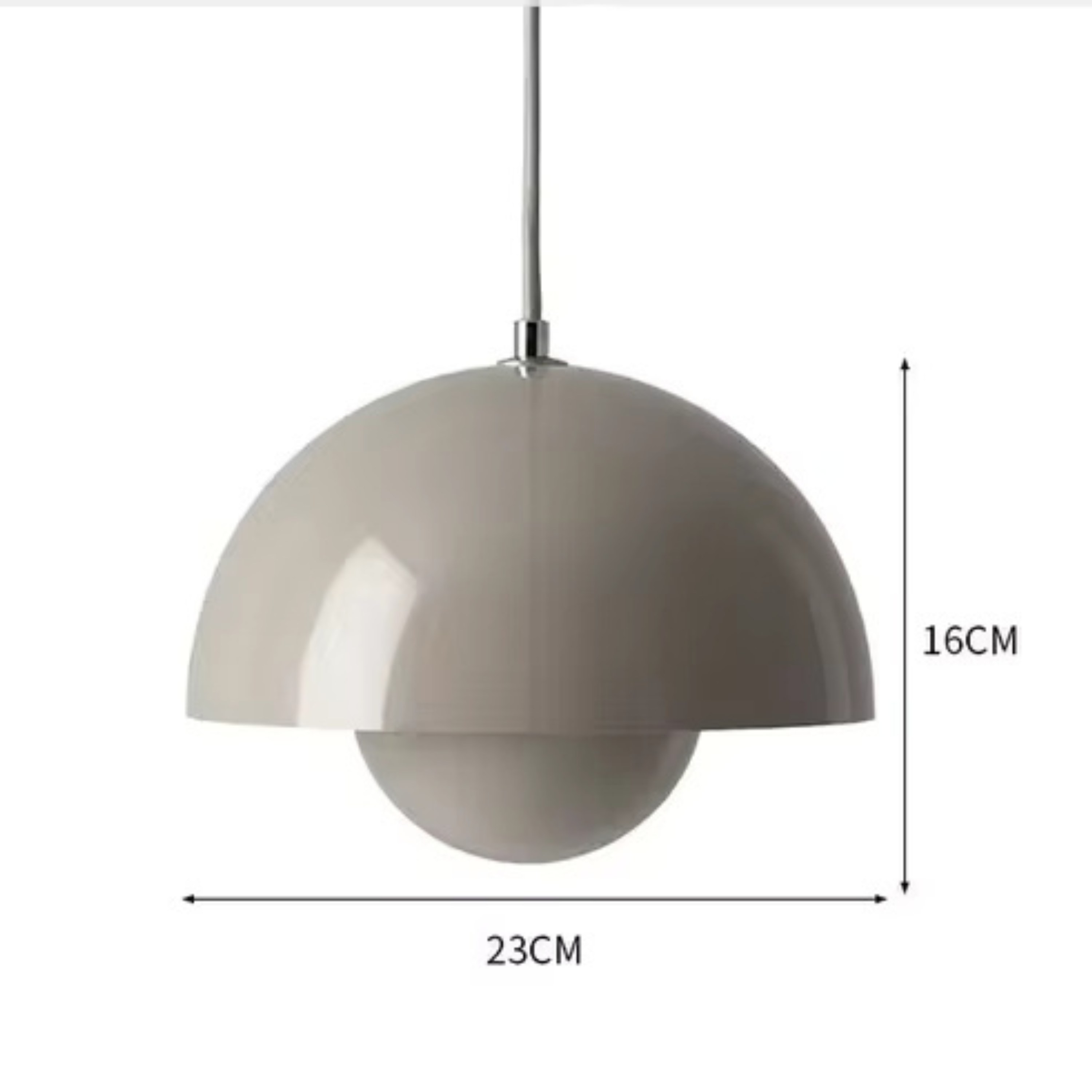 Minimalist Spherical Pendant Light with Warm Dimmable LED