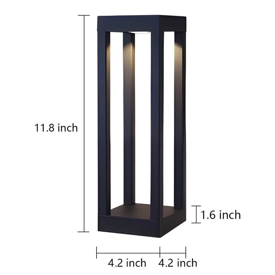 Modern LED Garden Bollard Light with Architectural Design