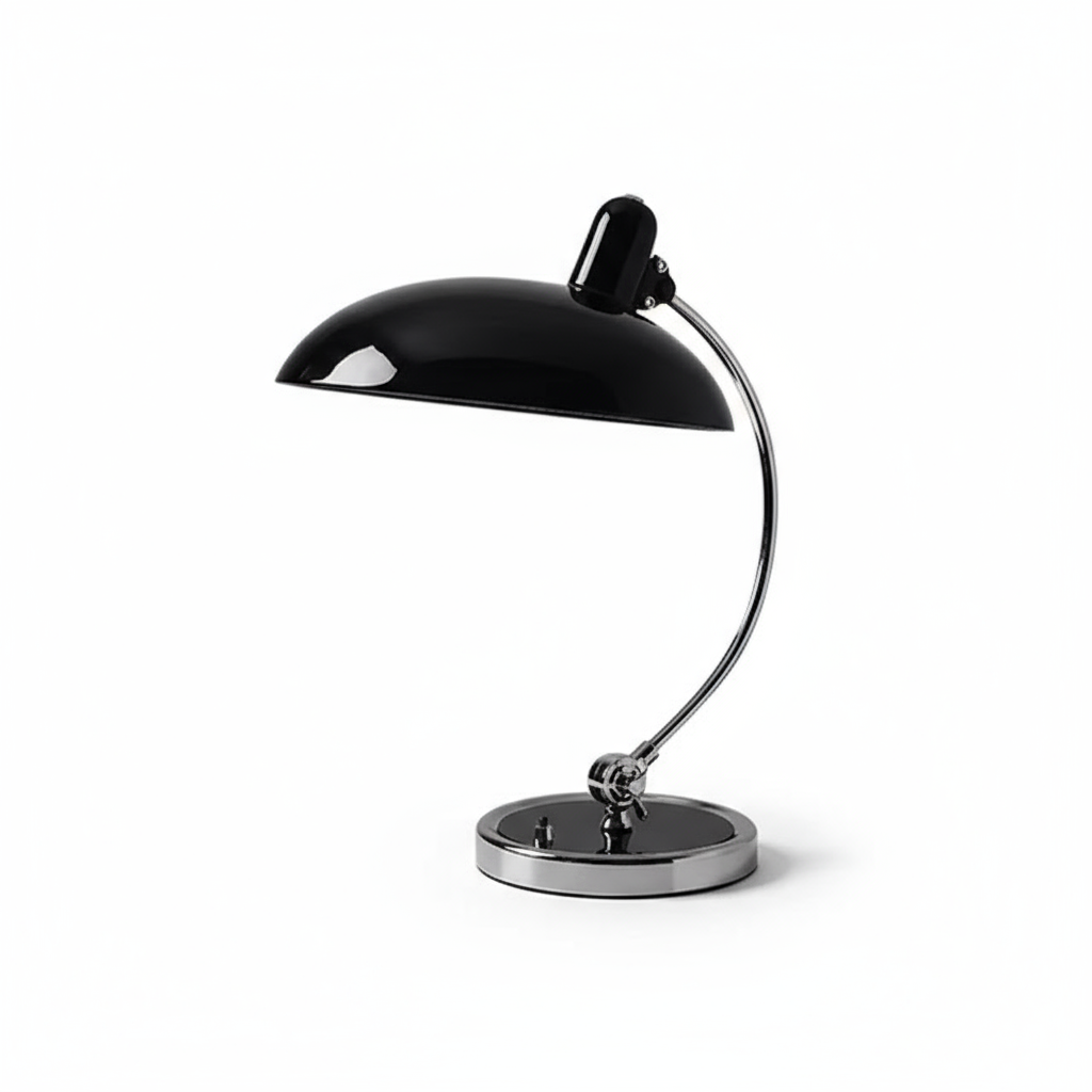 Bauhaus-Inspired Arc Table Lamp with Scandinavian Elegance