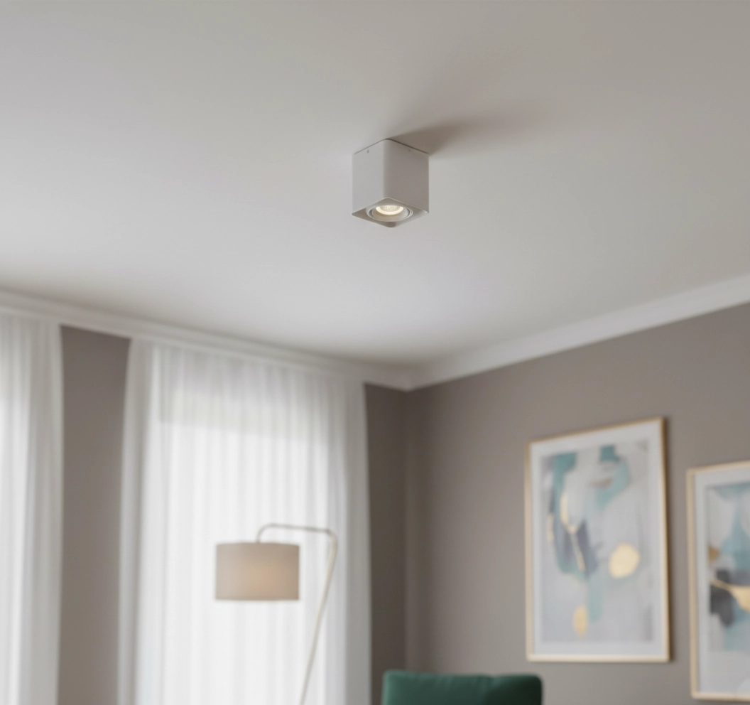Refined Adjustable Ceiling Spotlight with Soft Anti-Glare Illumination