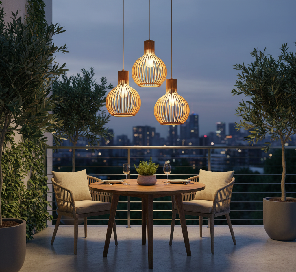 Handwoven Bamboo Pendant Light with Warm Natural Ambience