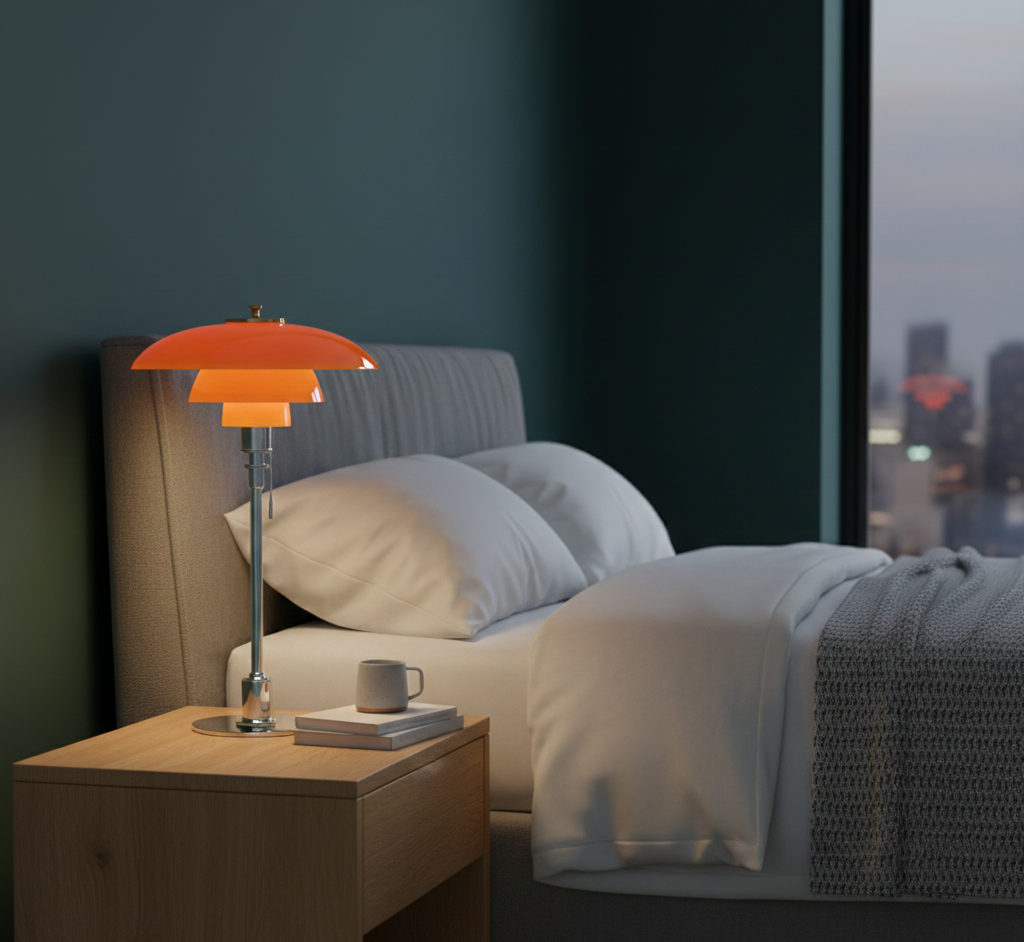 Danish Designer Table Lamp with Warm Dimmable Light