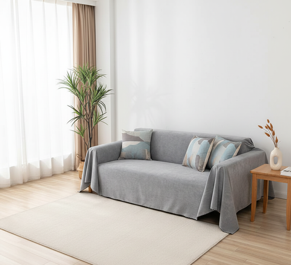 Water-Resistant Cord Sofa Throw for Stylish Everyday Protection