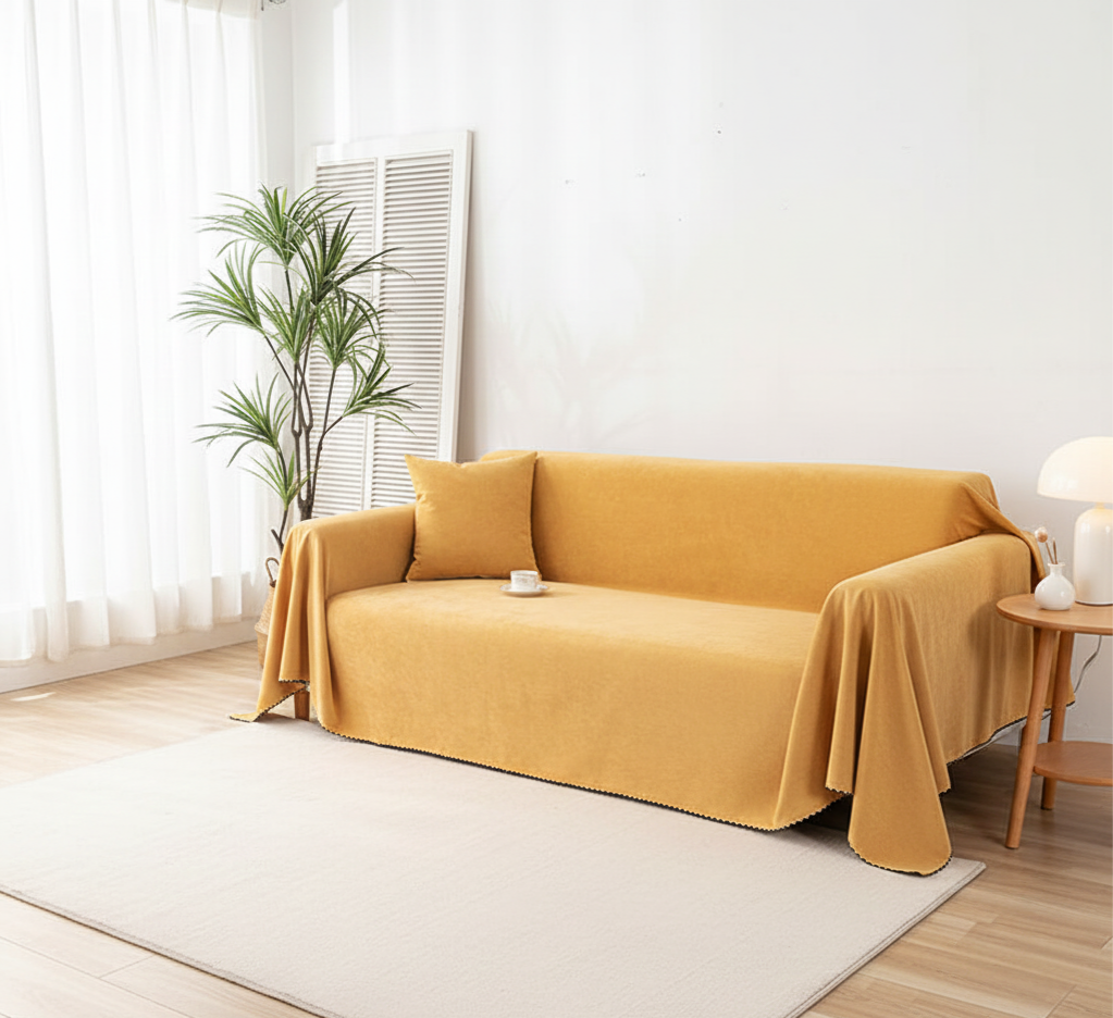 Water-Resistant Cord Sofa Throw for Stylish Everyday Protection