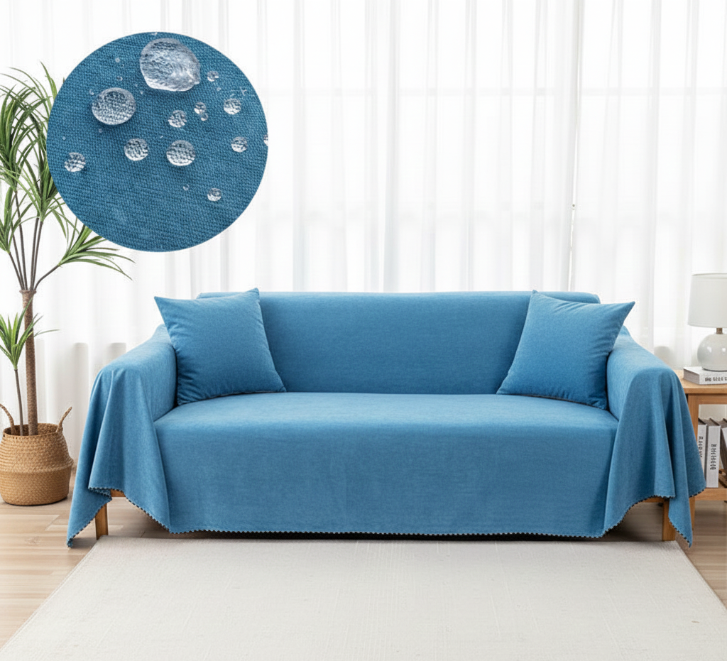 Water-Resistant Cord Sofa Throw for Stylish Everyday Protection