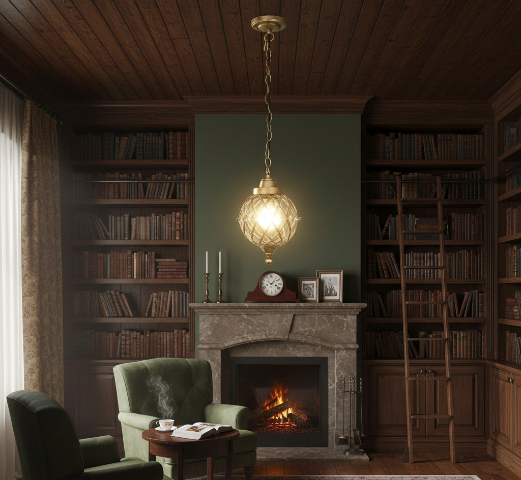 Tea Glass Outdoor Pendant Light with Timeless Lantern Design