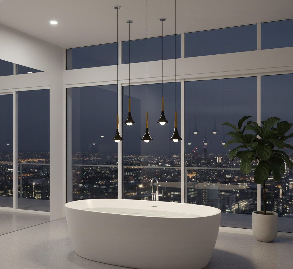 Raindrop-Inspired Mini Pendant Light with Warm Ambient Glow