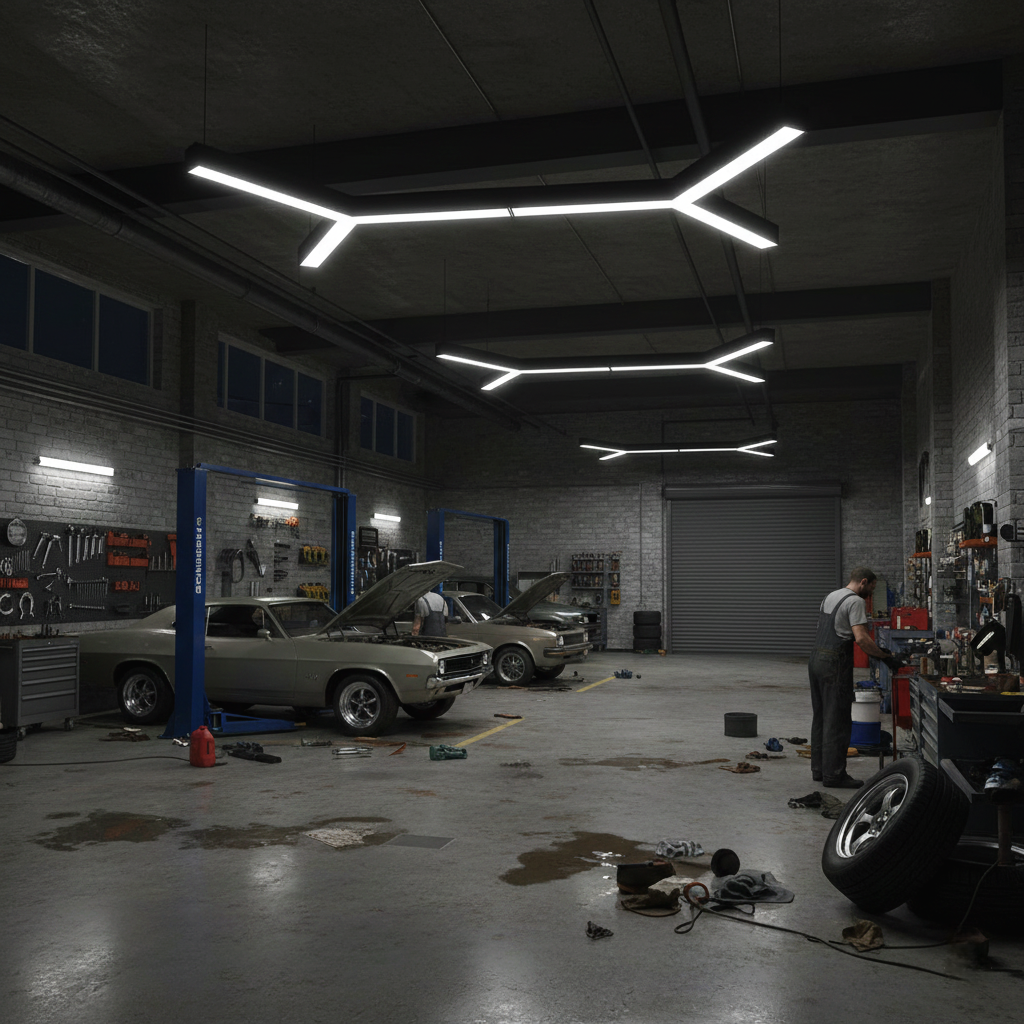 Modular Y-Shape LED Pendant Light Set for Modern Workspaces