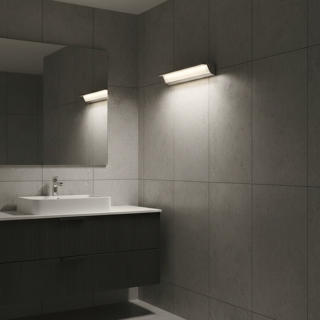 Contemporary Stainless Steel Outdoor Wall Light with Linear LED Glow