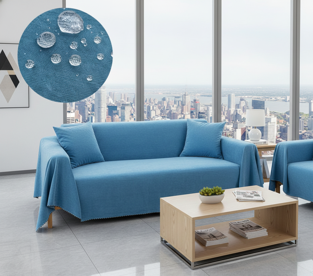 Water-Resistant Cord Sofa Throw for Stylish Everyday Protection