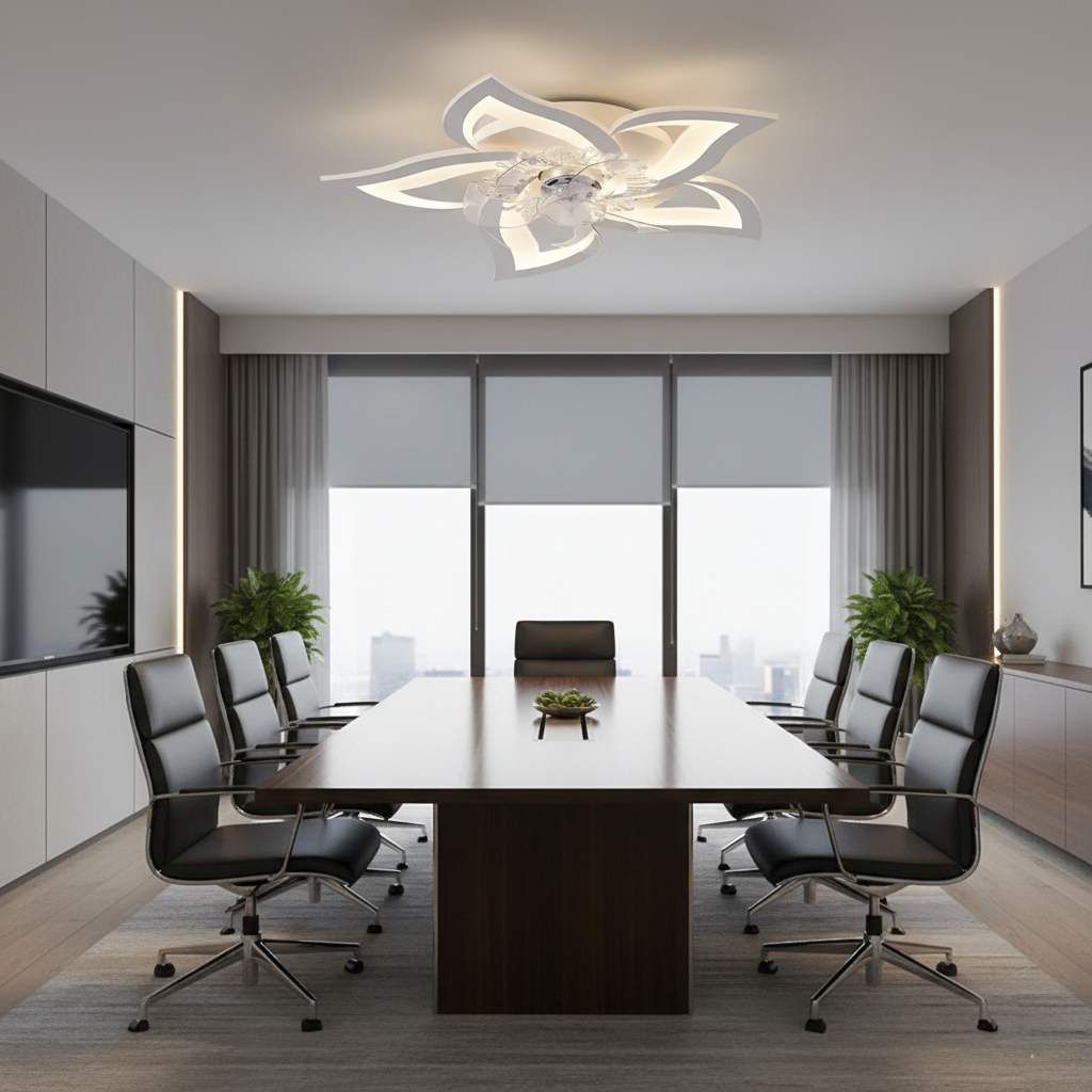 Minimalist LED Ceiling Fan Light with Adjustable Colour Temperature