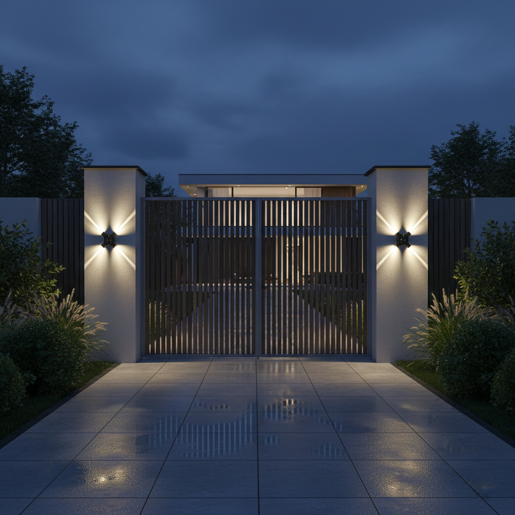 Sculptural Outdoor Wall Lighting with Refined Architectural Glow