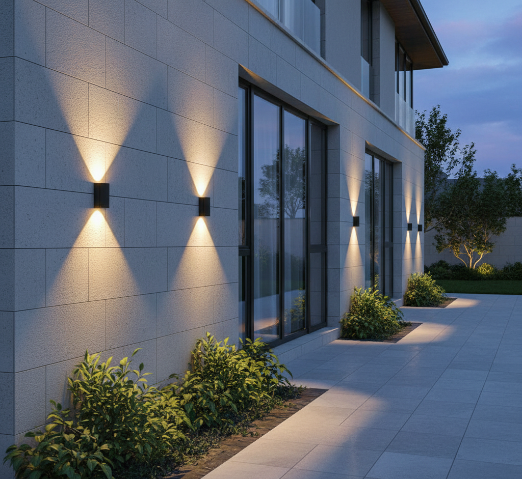 Modern Outdoor Wall Lighting with Architectural Light Effects