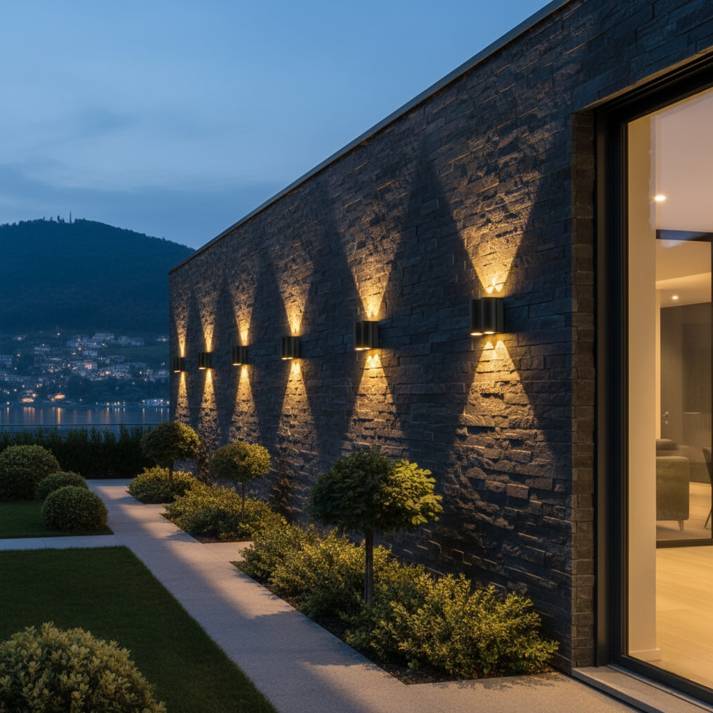Modern Outdoor Wall Lighting with Architectural Light Effects