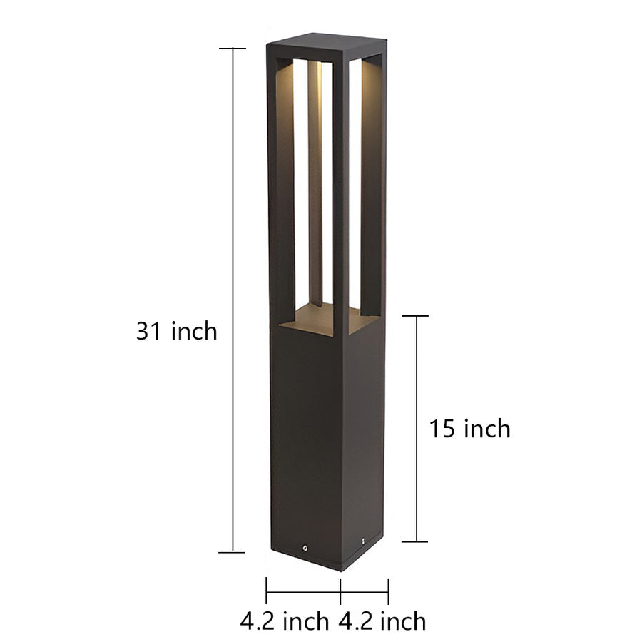 Modern LED Garden Bollard Light with Architectural Design