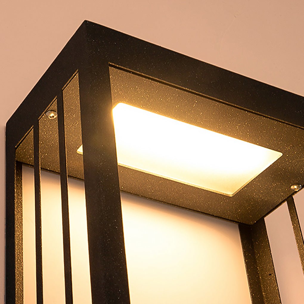 Sculptural Mountain Landscape Outdoor Wall Lamp with Warm Architectural Glow