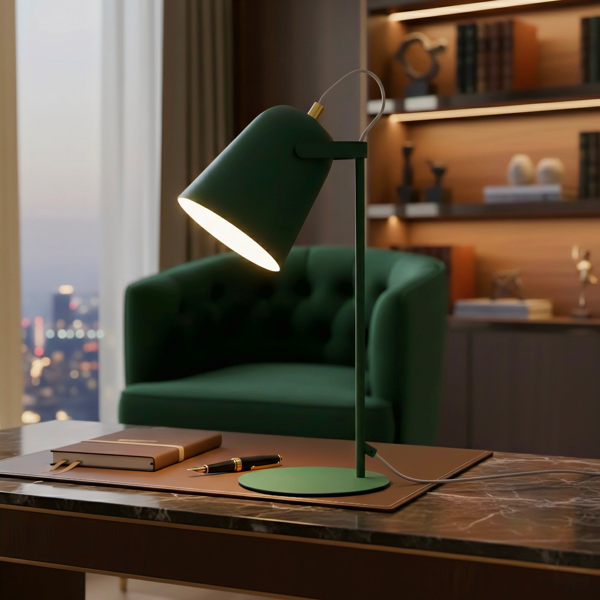 Rotating Table Lamp with Adjustable, Eye-Friendly Light