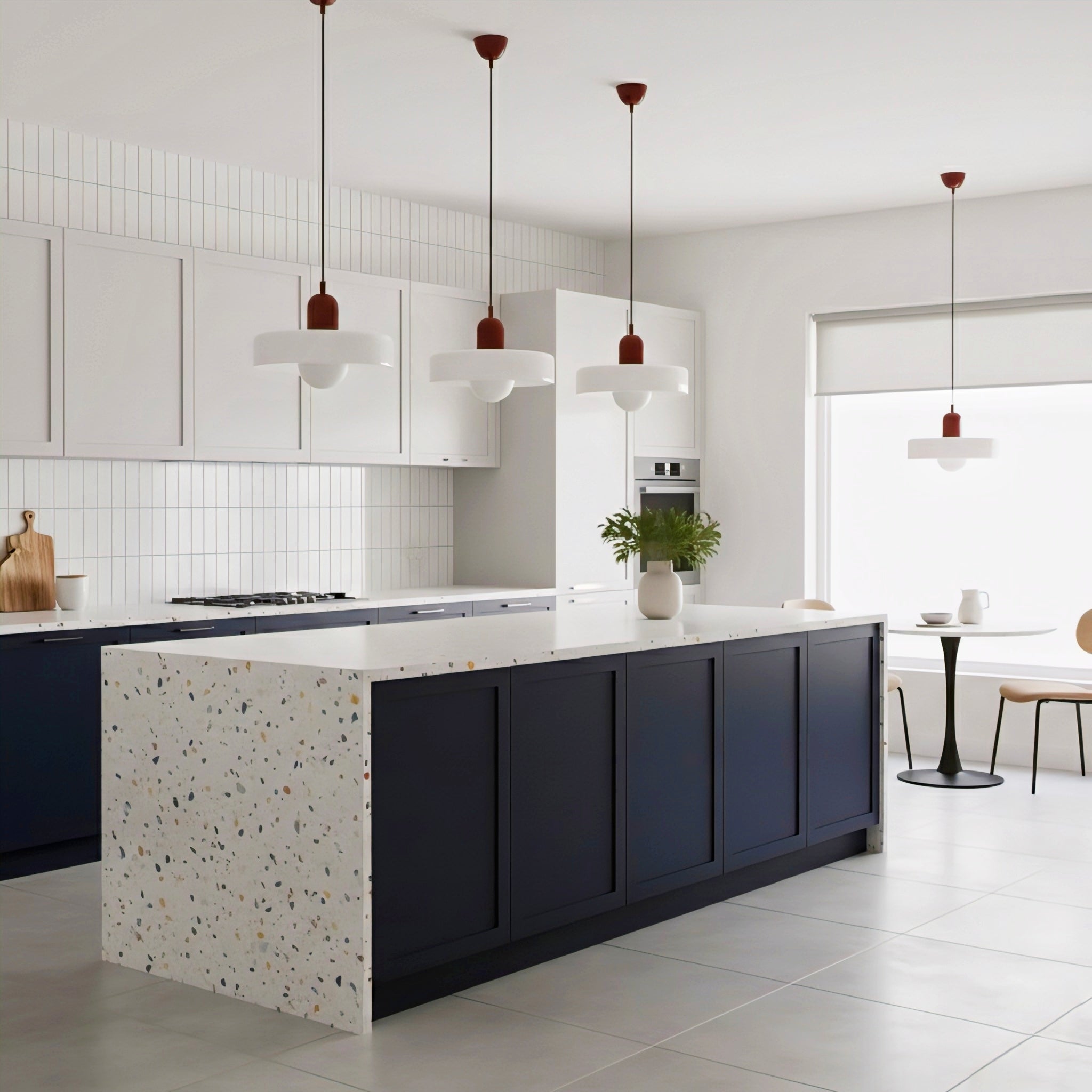 Bauhaus-Inspired Pendant Light with Artistic Glass Desig