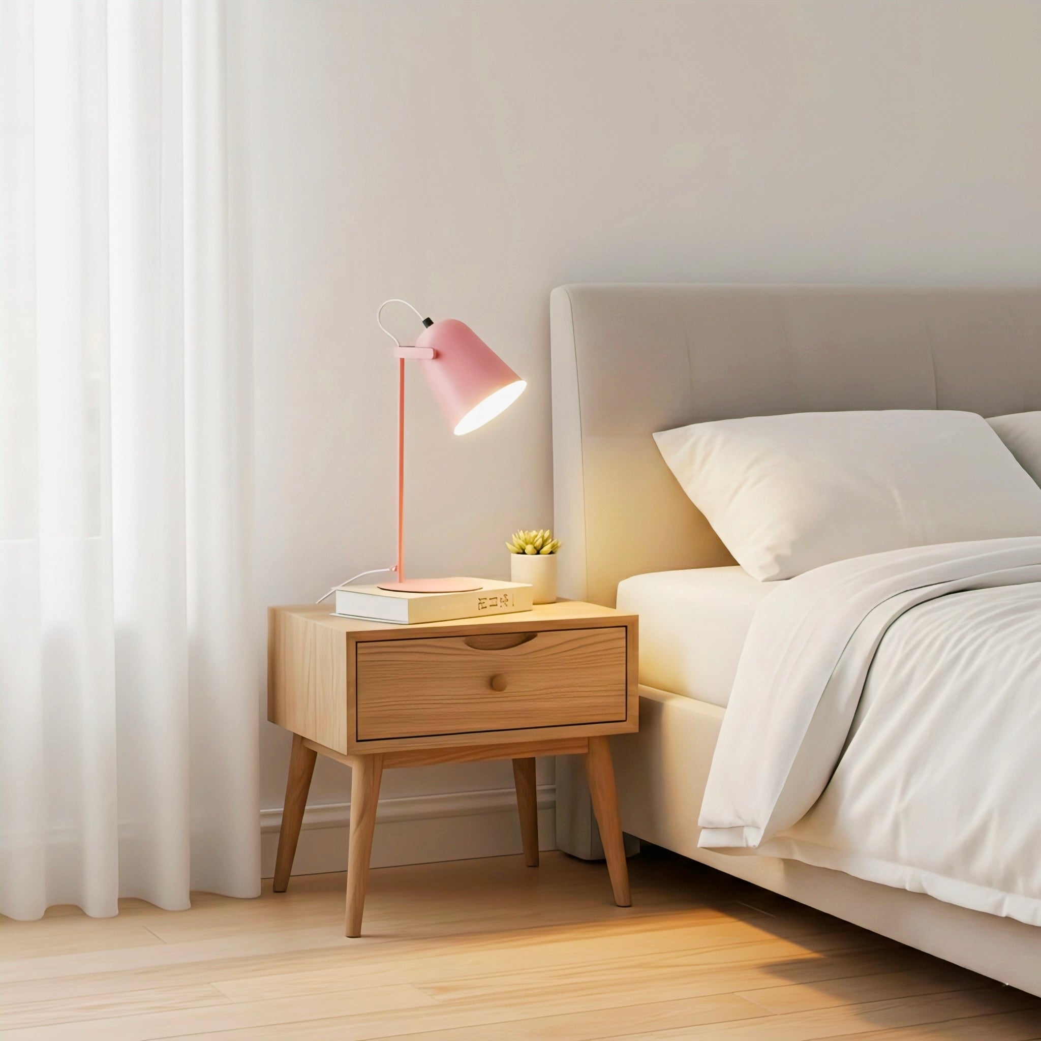 Rotating Table Lamp with Adjustable, Eye-Friendly Light