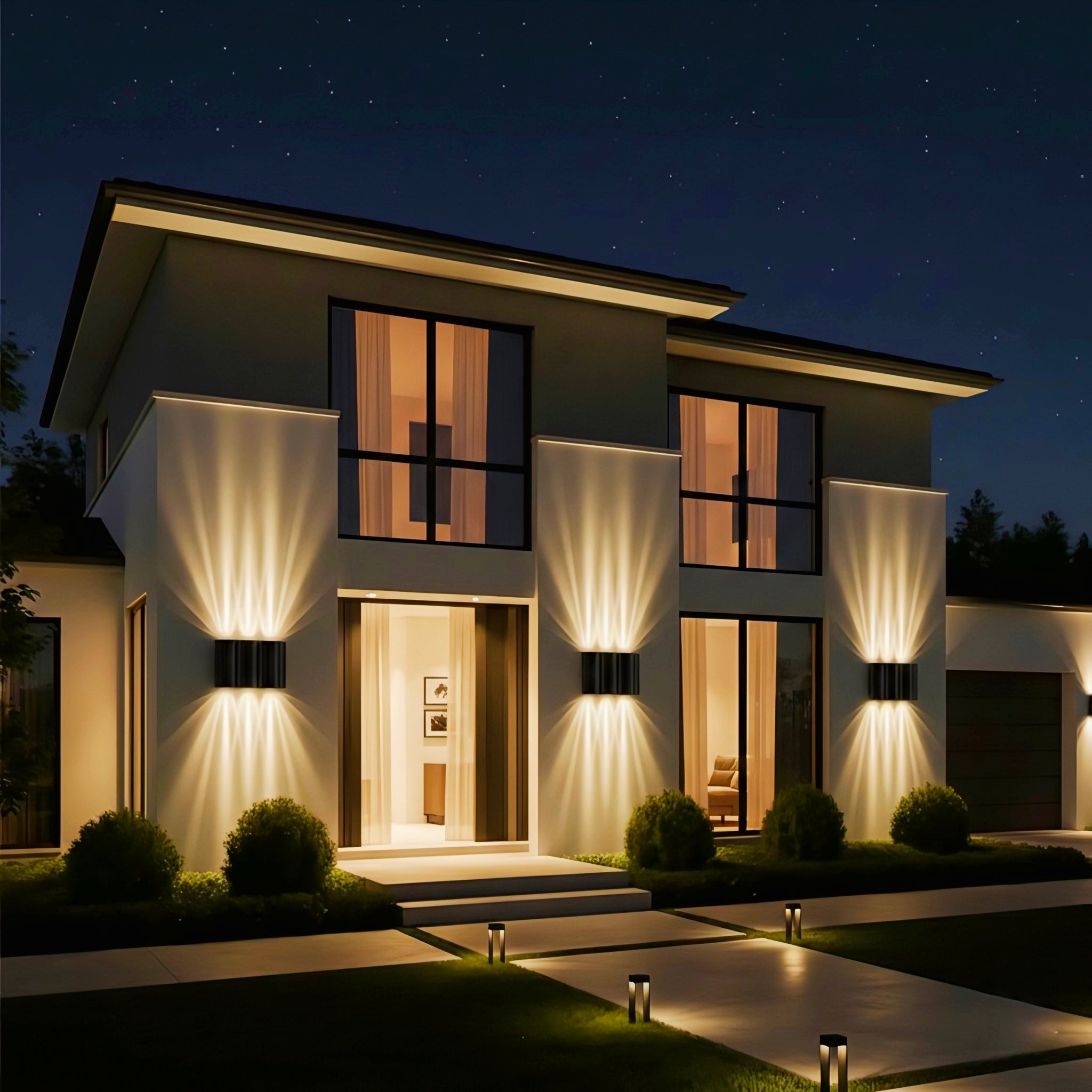 Arc Wave LED Wall Light with Up & Down Illumination