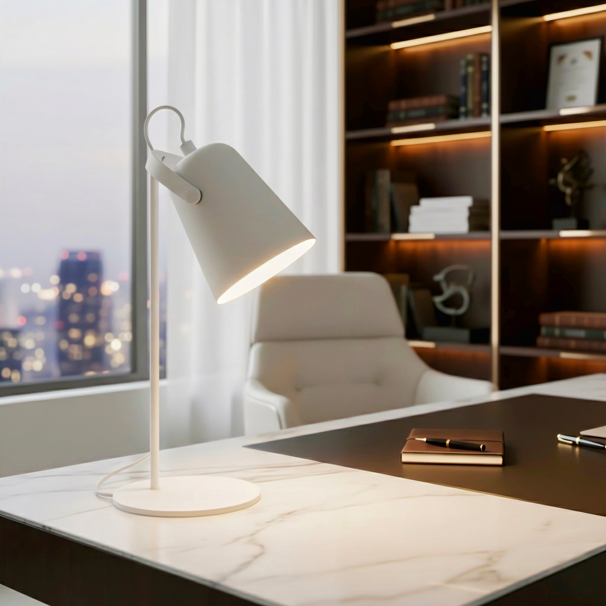 Rotating Table Lamp with Adjustable, Eye-Friendly Light