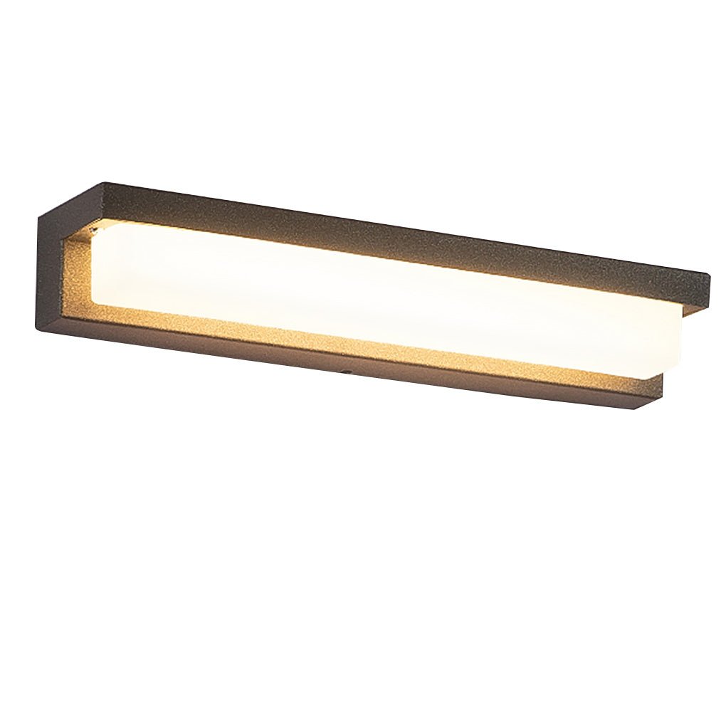 Contemporary Stainless Steel Outdoor Wall Light with Linear LED Glow