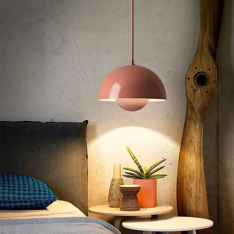 Minimalist Spherical Pendant Light with Warm Dimmable LED
