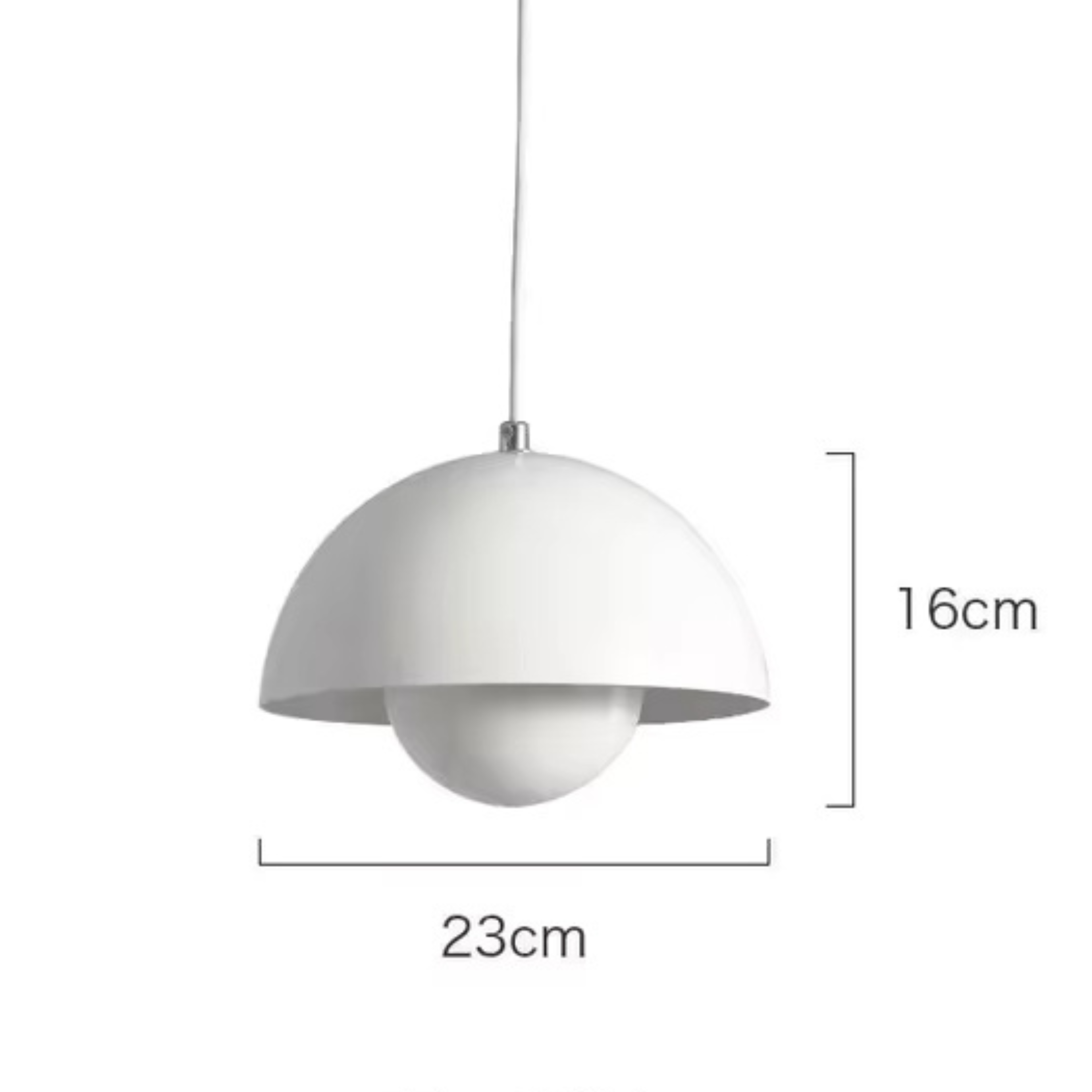 Minimalist Spherical Pendant Light with Warm Dimmable LED