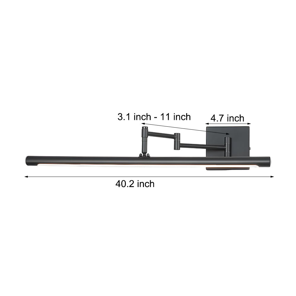 40″ Adjustable Swing Arm Bathroom Vanity Light Bar