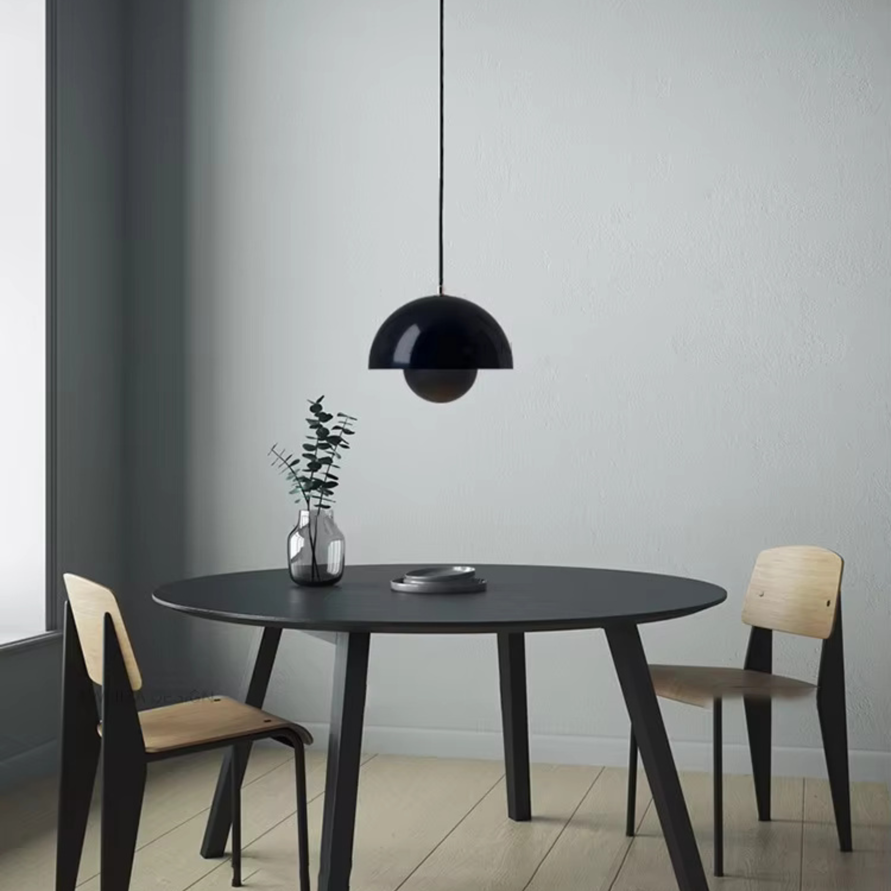 Minimalist Spherical Pendant Light with Warm Dimmable LED