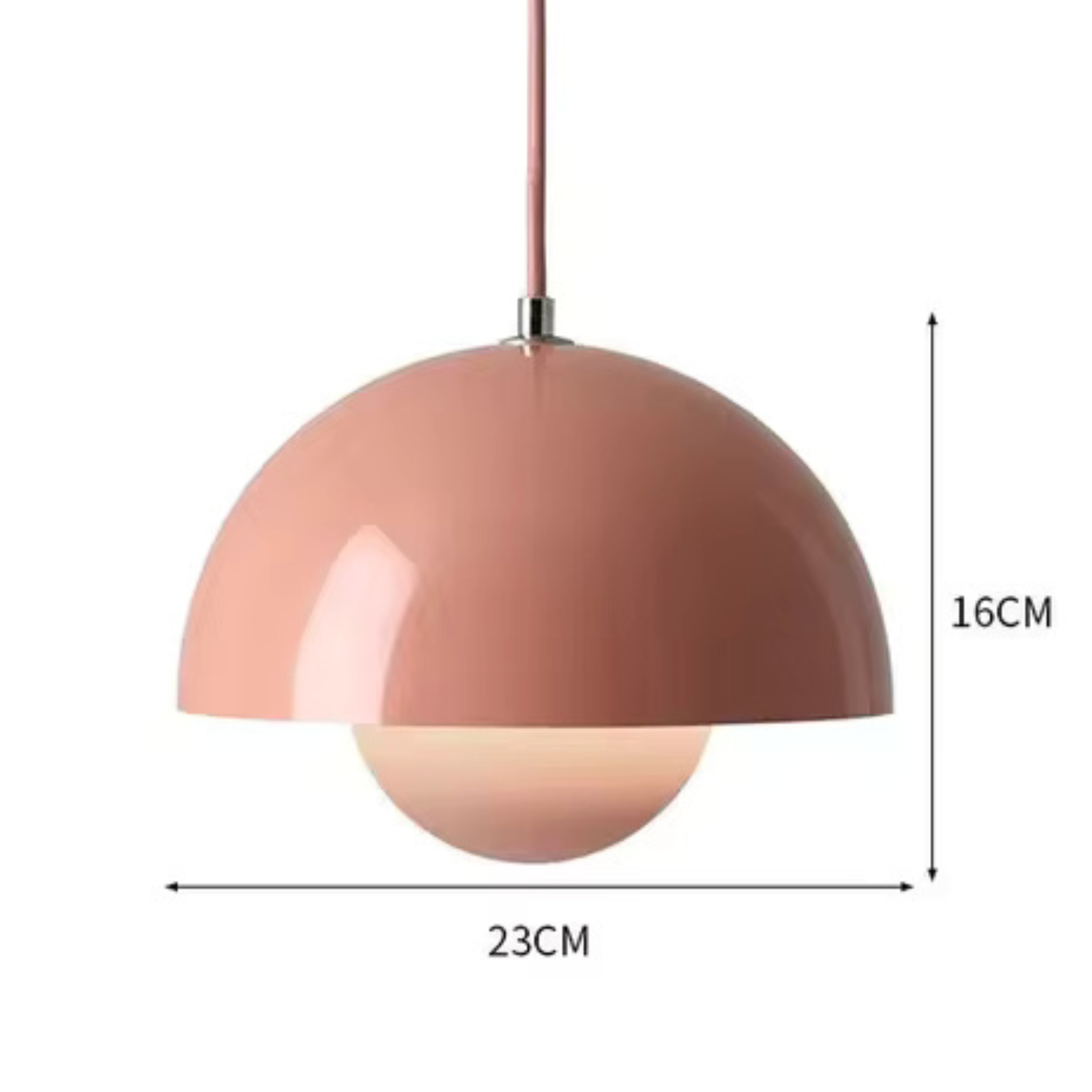 Minimalist Spherical Pendant Light with Warm Dimmable LED