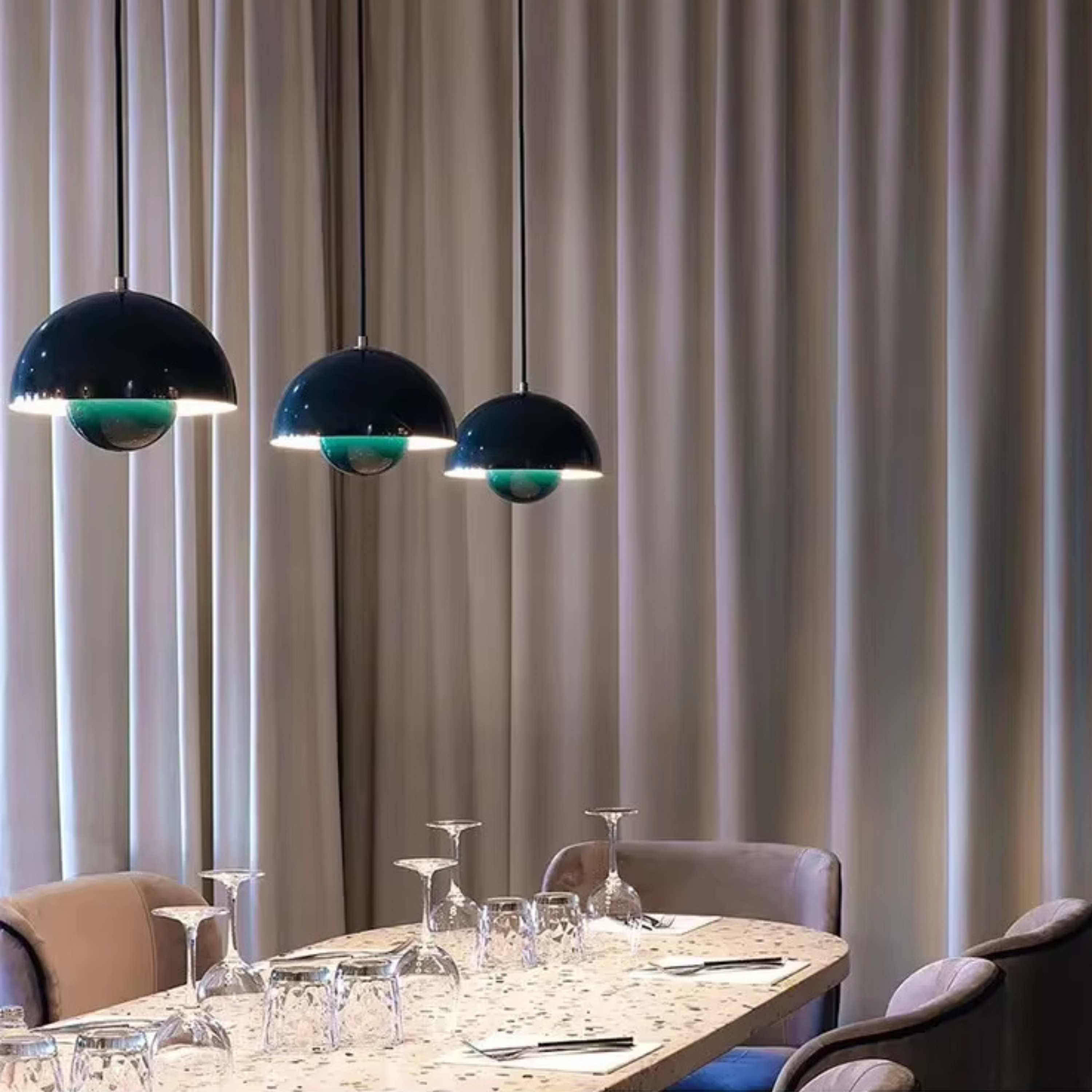 Minimalist Spherical Pendant Light with Warm Dimmable LED