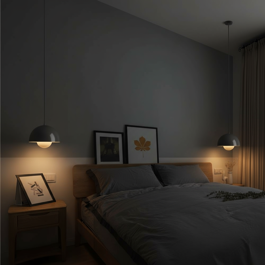 Minimalist Spherical Pendant Light with Warm Dimmable LED