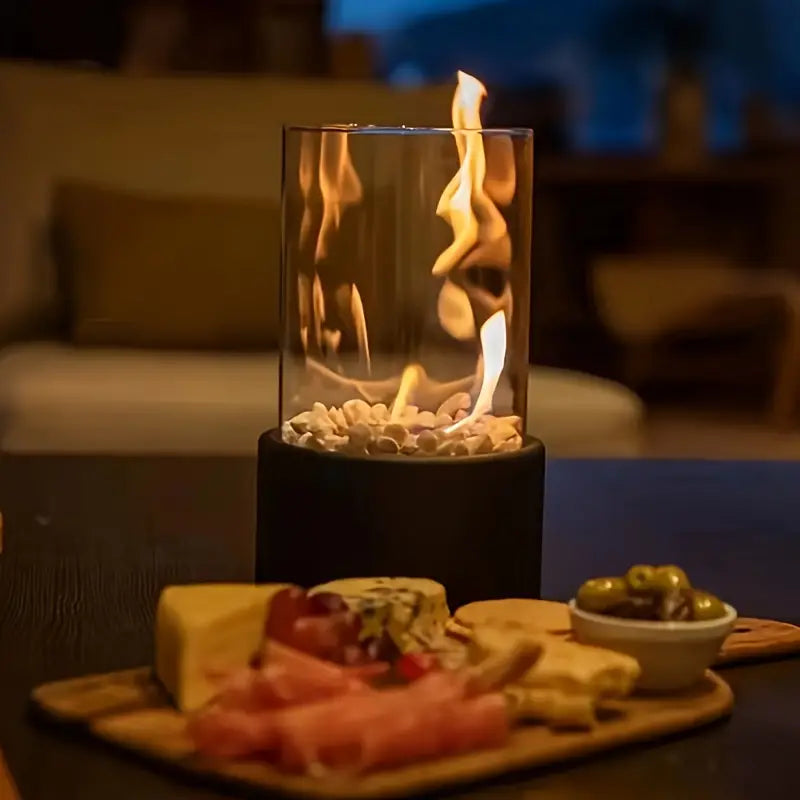 Modern Smokeless Tabletop Fire Feature for Indoor & Outdoor Ambience