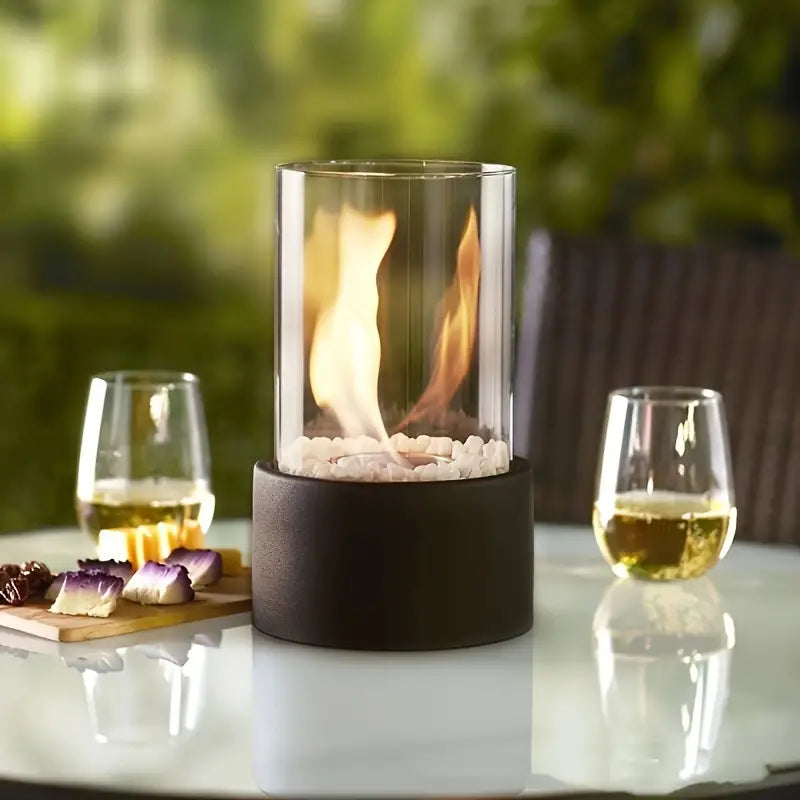 Modern Smokeless Tabletop Fire Feature for Indoor & Outdoor Ambience