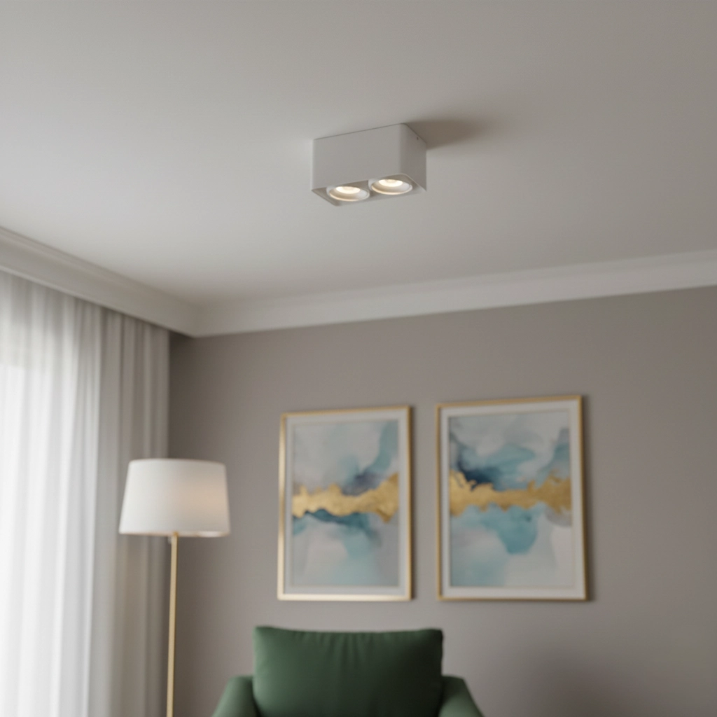 Refined Adjustable Ceiling Spotlight with Soft Anti-Glare Illumination