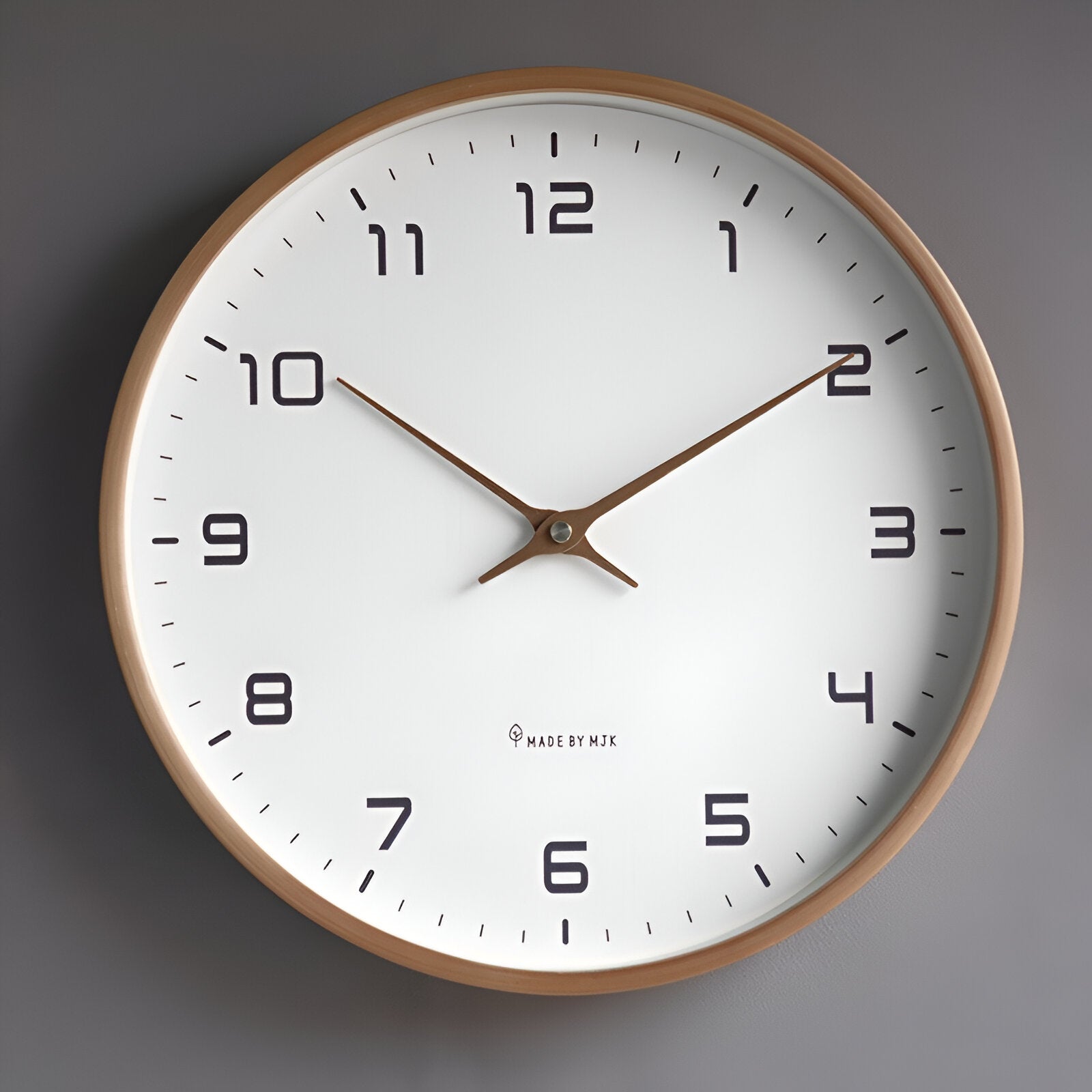 Minimalist Nordic Wooden Wall Clock with Quartz Precision