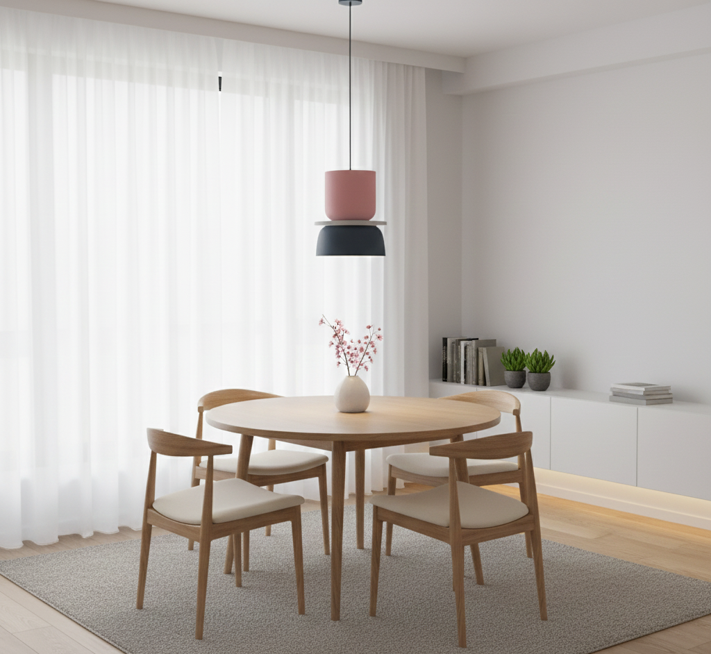 Scandinavian Pastel Pendant Light with Soft LED Ambience