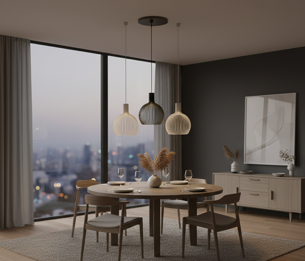 Handwoven Bamboo Pendant Light with Warm Natural Ambience