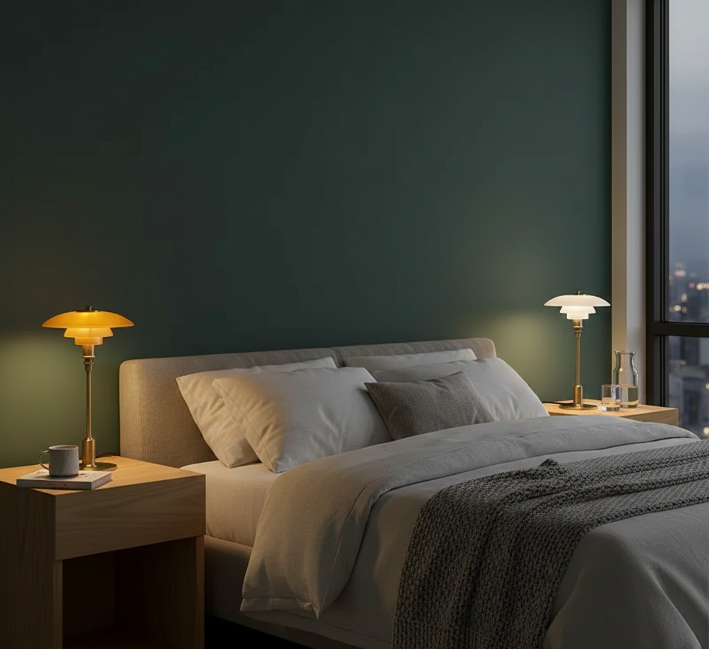 Danish Designer Table Lamp with Warm Dimmable Light