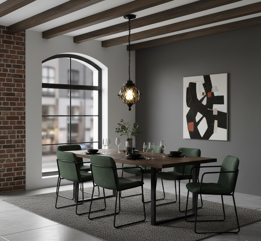 Tea Glass Outdoor Pendant Light with Timeless Lantern Design