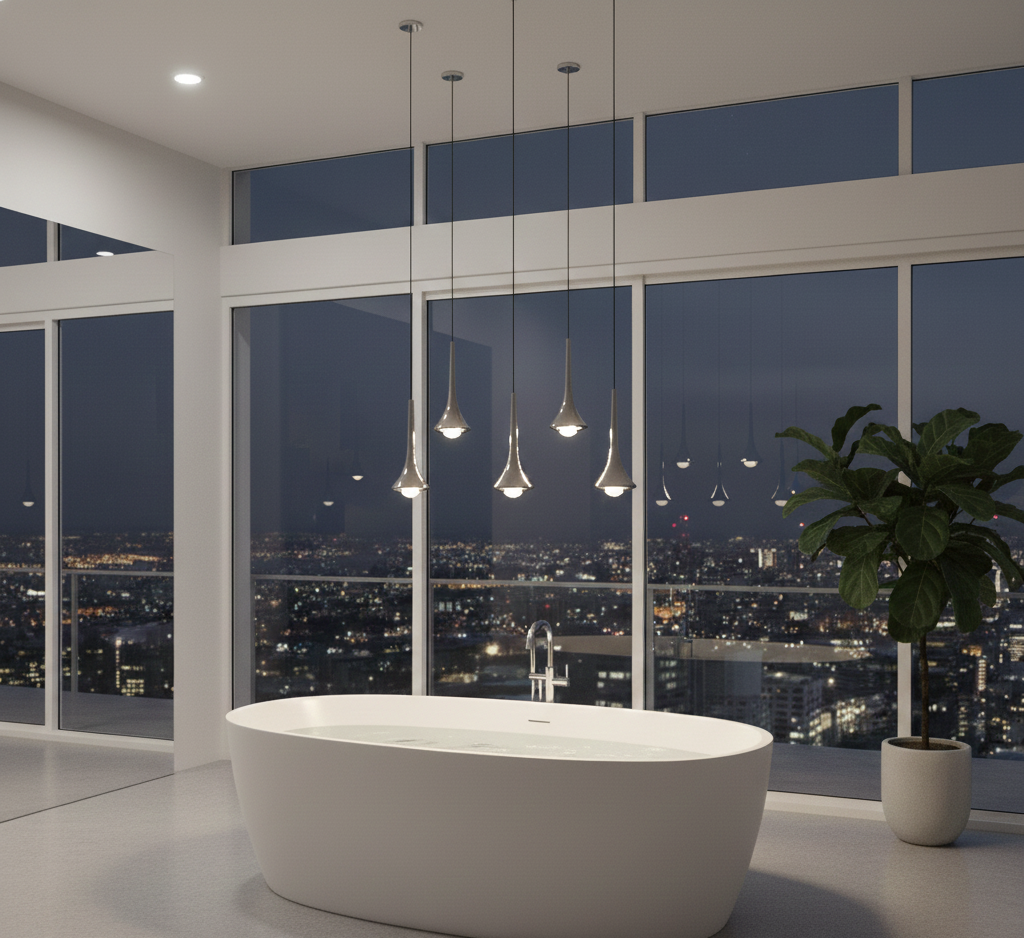 Raindrop-Inspired Mini Pendant Light with Warm Ambient Glow