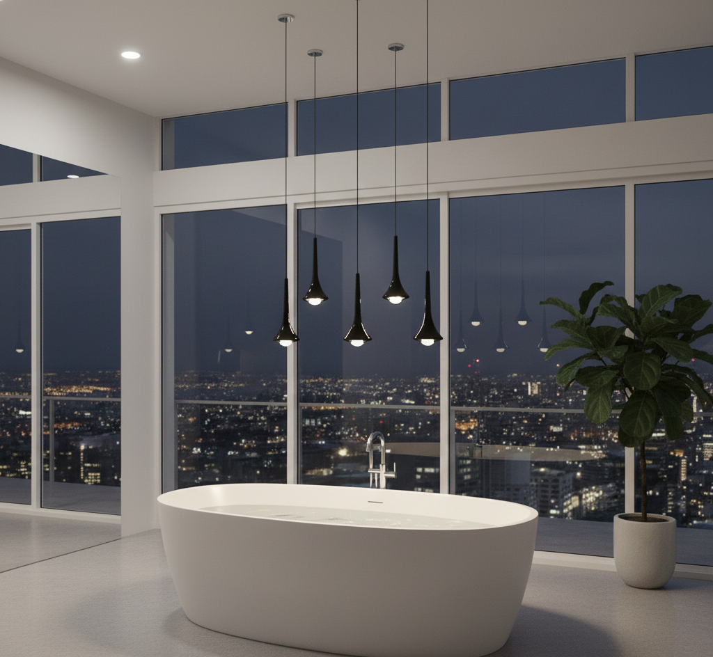 Raindrop-Inspired Mini Pendant Light with Warm Ambient Glow