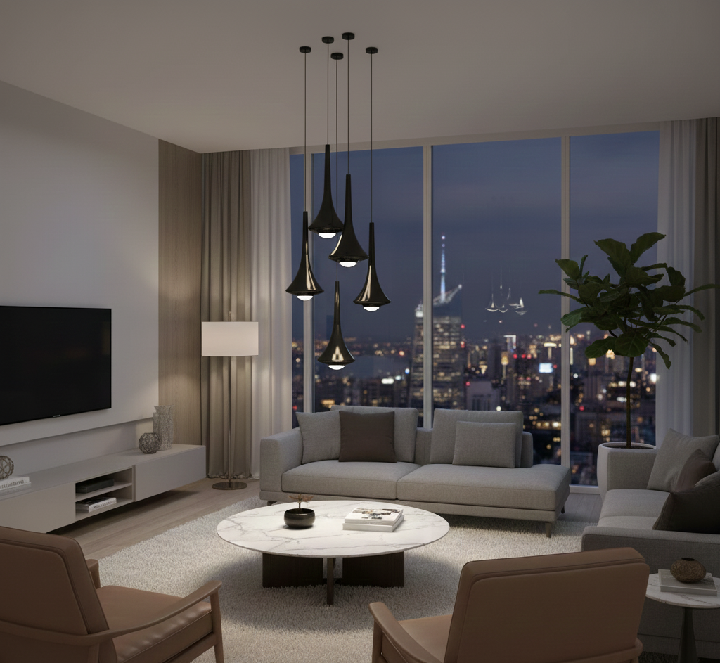 Raindrop-Inspired Mini Pendant Light with Warm Ambient Glow