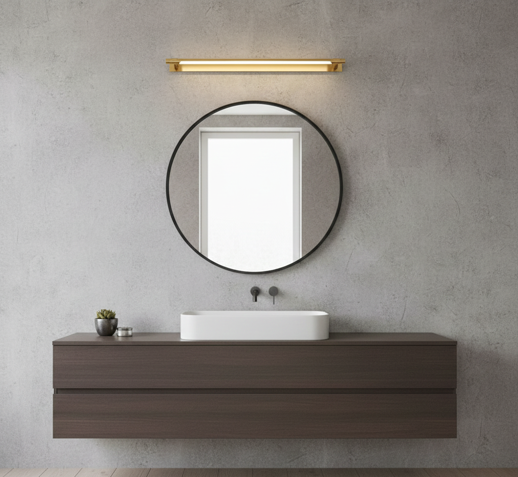 Rotatable Linear Bathroom Vanity Light with Adjustable LED Illumination
