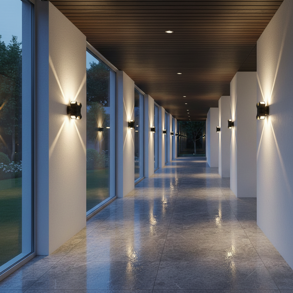 Sculptural Outdoor Wall Lighting with Refined Architectural Glow