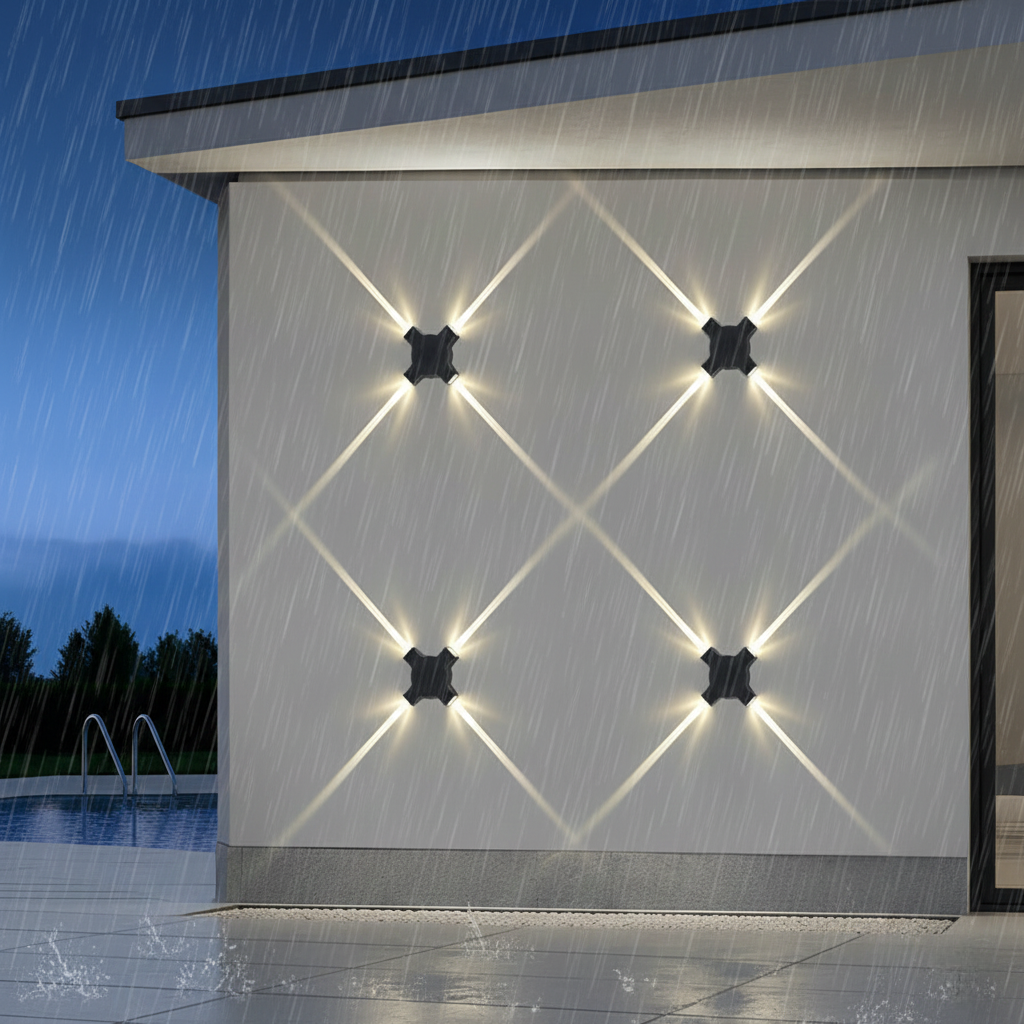 Sculptural Outdoor Wall Lighting with Refined Architectural Glow