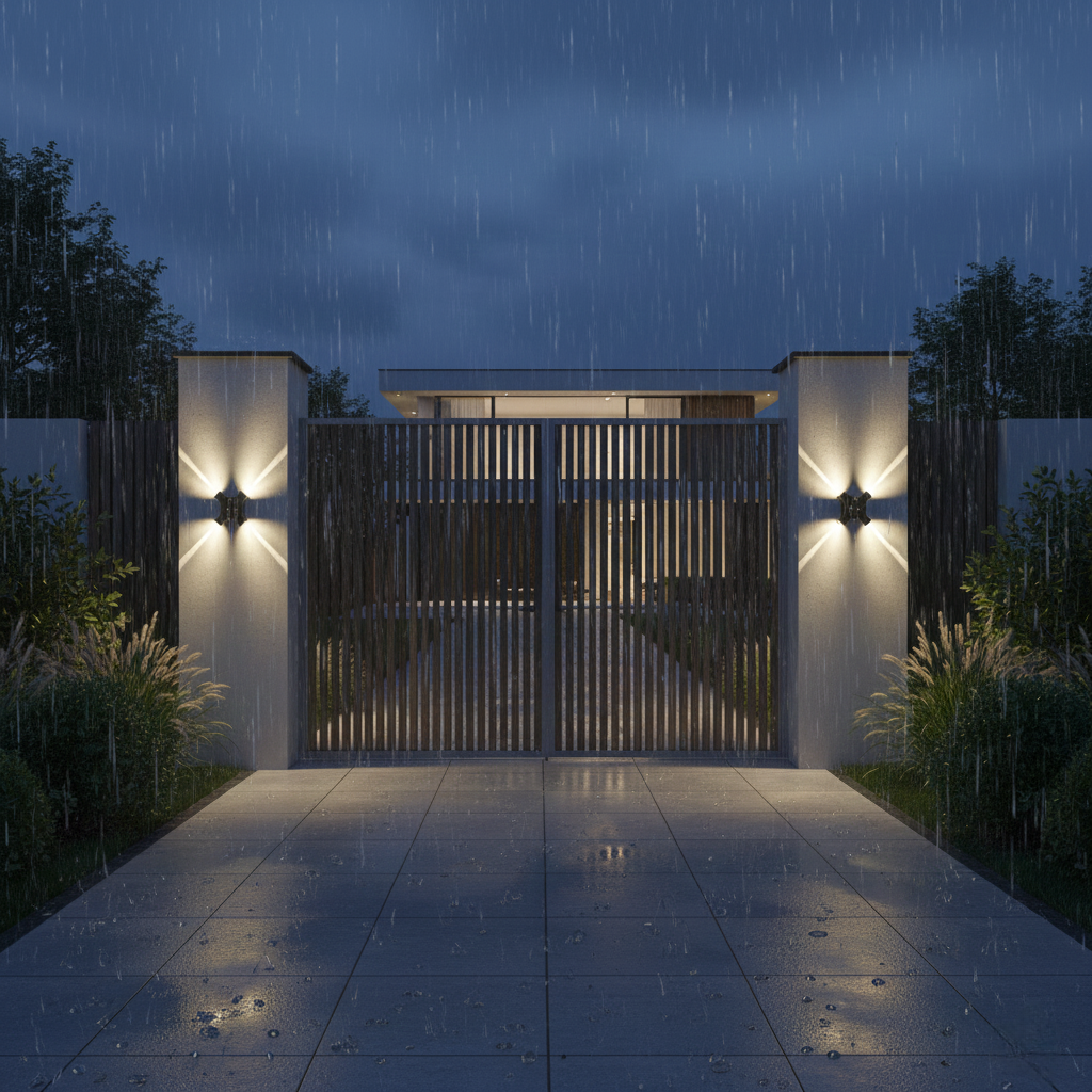 Sculptural Outdoor Wall Lighting with Refined Architectural Glow